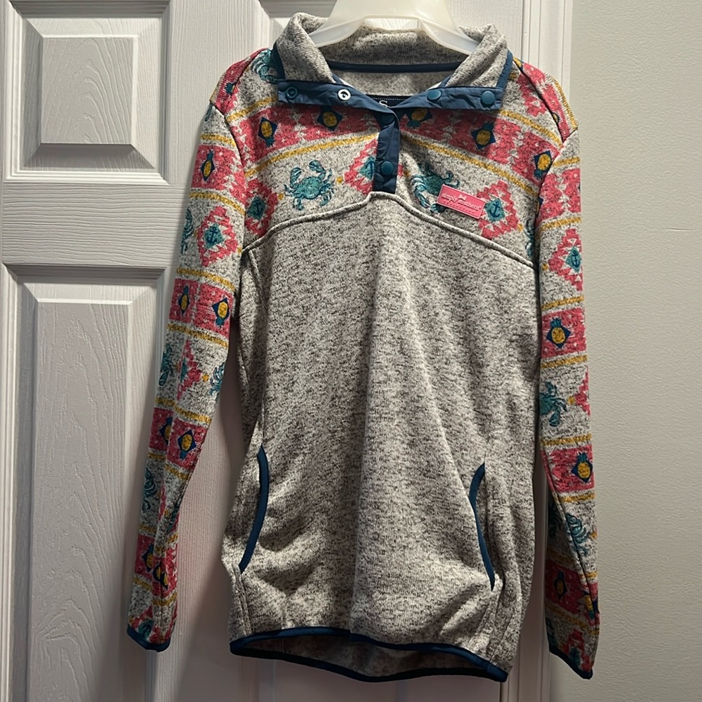 Half button sweatshirt